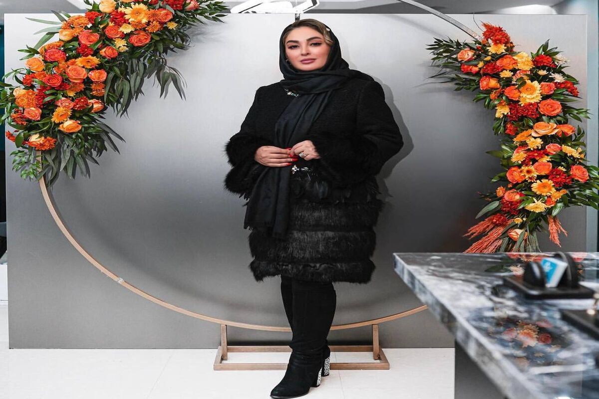  الهام حمیدی در کنار همسرش/ عکس