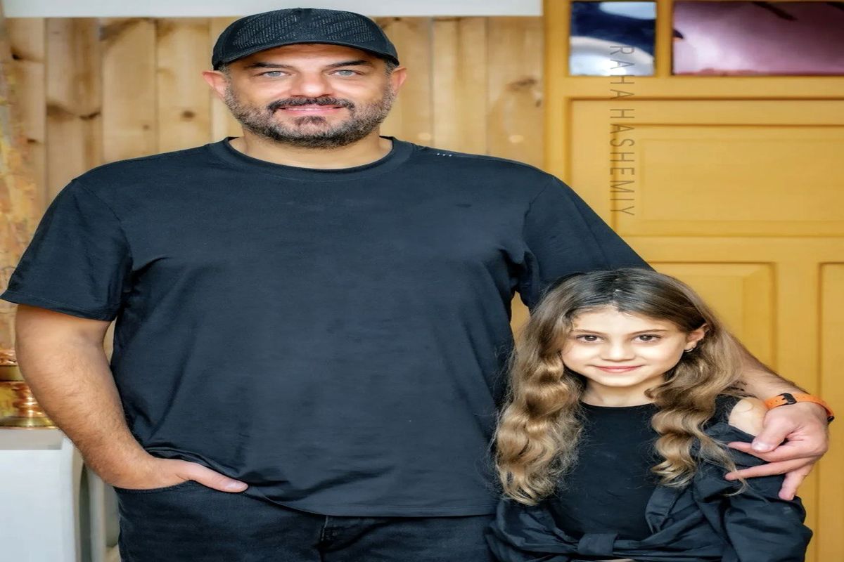 قاب بامزه از نادر سریال «آوای باران» و دخترش