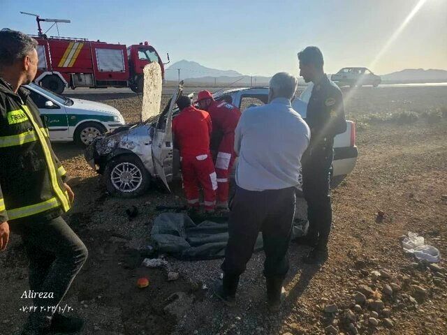 واژگونی هولناک خودروی ال۹۰ 