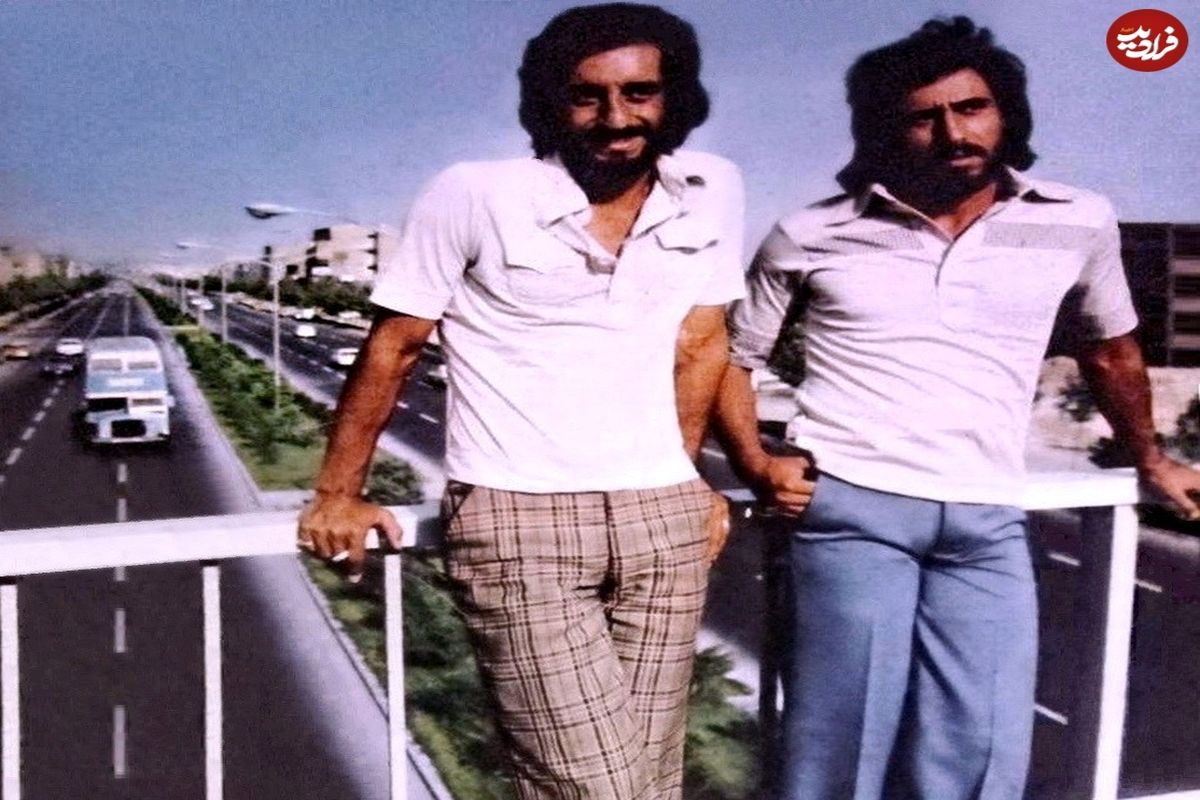  شهرام شب پره و ابی ۴۸ سال پیش روی پل عابر سیدخندان