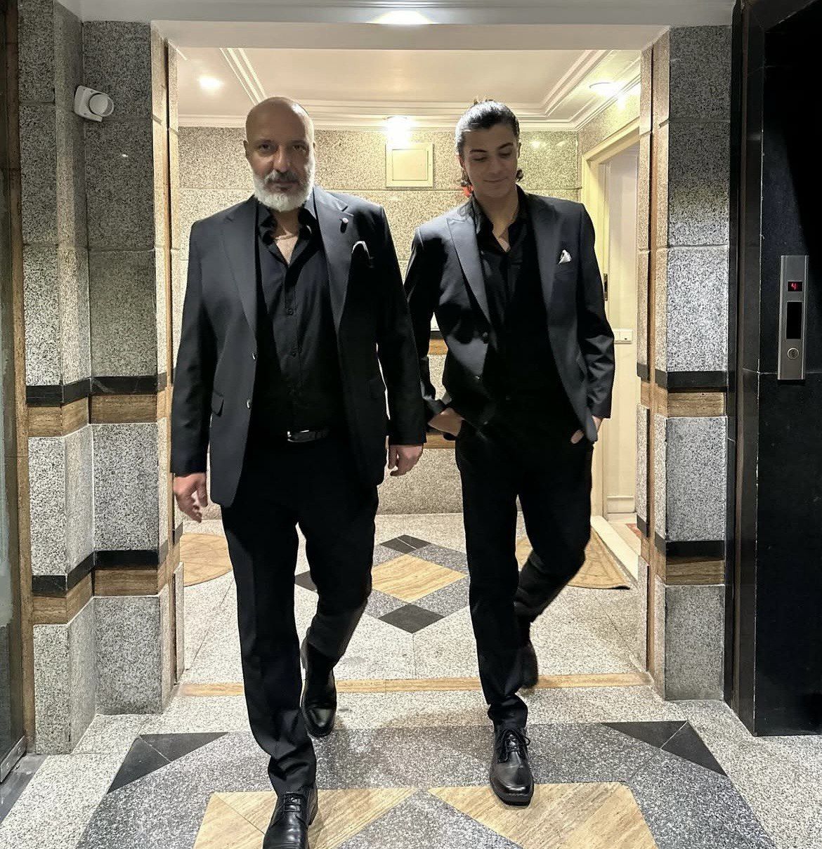 امیر جعفری و پسرش!/ عکس