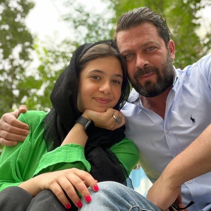 عکس پدر دختری پژمان بازغی و نفسش