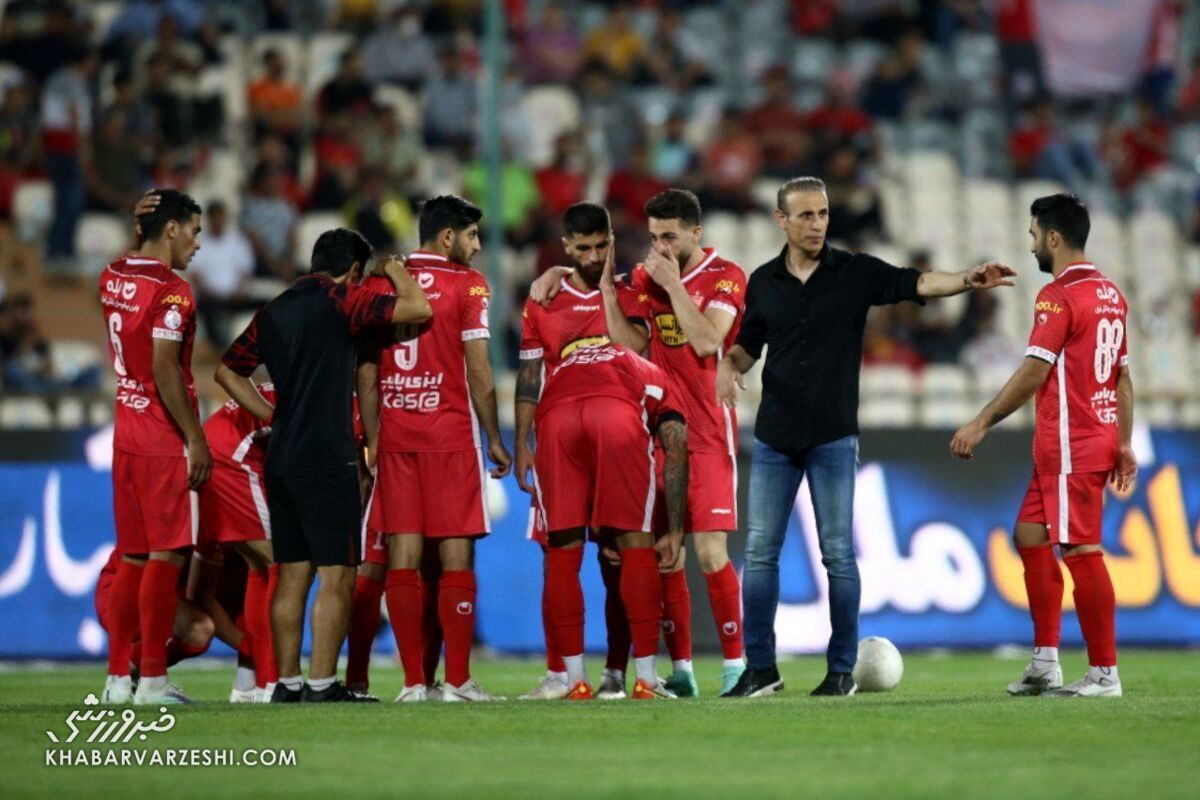 درگیری دیده نشده دو بازیکن پرسپولیس در بازی برابر شهرخودرو