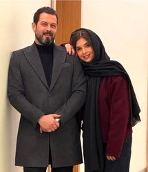 پژمان و نفس بازغی با لباس شب در مهمانی/ عکس