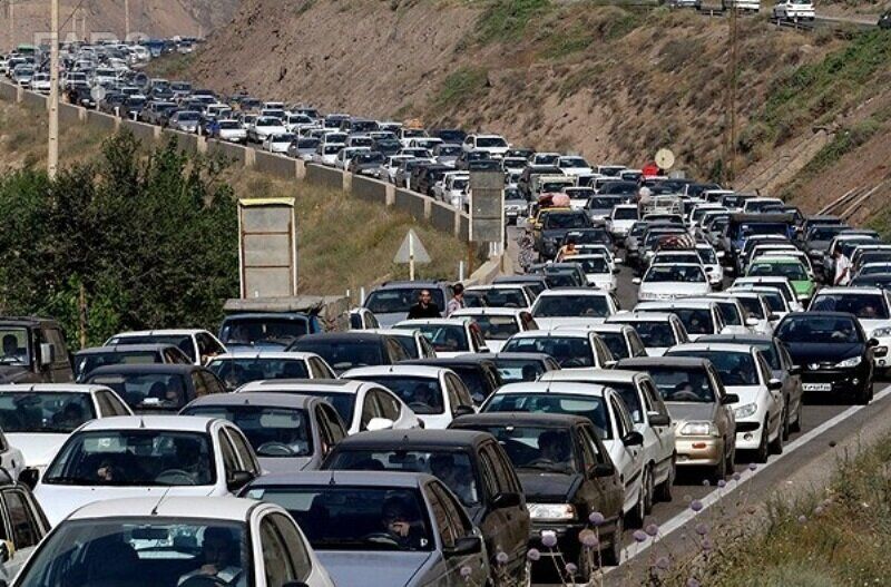 ترافیک سنگین در آزادراه قزوین  رشت