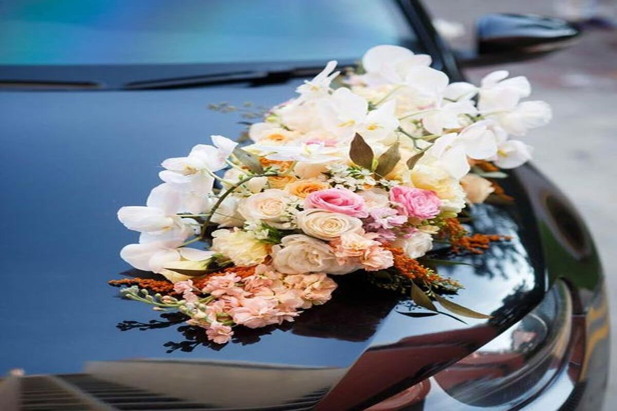خلاقیت عجیب و جالب در تزئین نیسان صورتی برای ماشین عروس +عکس