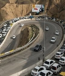  انسداد جاده چالوس در روز جمعه