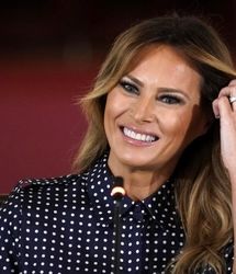 تصاویر ملانیا ترامپ در مراسم افتتاحیه فیلمش+عکس