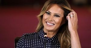 تصاویر ملانیا ترامپ در مراسم افتتاحیه فیلمش+عکس