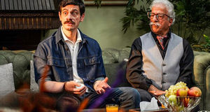 مهران مدیری و بازیگران شیش ماهه در پشت صحنه/ ببینید