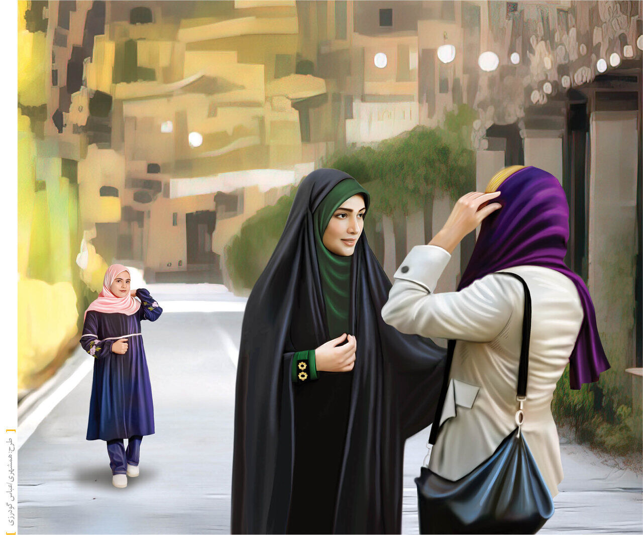یک بنر حجاب دیگری جنجالی شد+عکس