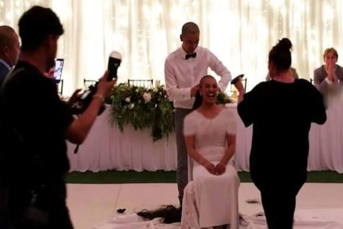 موهای عروس و داماد شب عروسی یک‌باره ریخت!