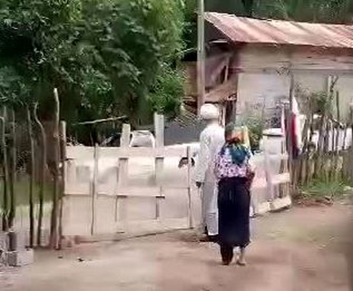 ضرب و شتم شدید یک زن روستایی توسط روحانی لنگرودی + فیلم