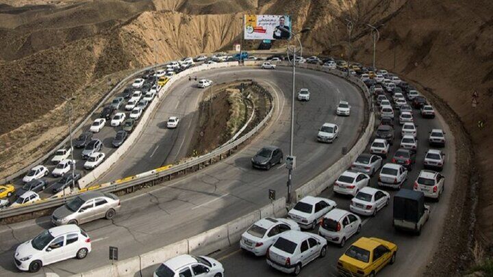 وضعیت ترافیکی جاده‌های شمال در روز طبیعت