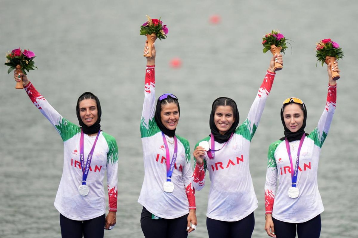 دختران رویینگ ایران نقره‌ای شدند