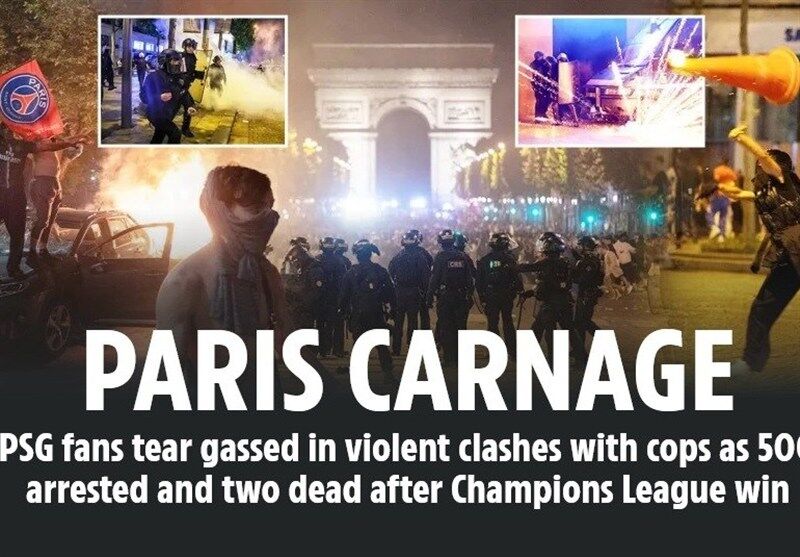 کشته‌ شدن دو شهروند فرانسوی در پی قهرمانی PSG در اروپا

