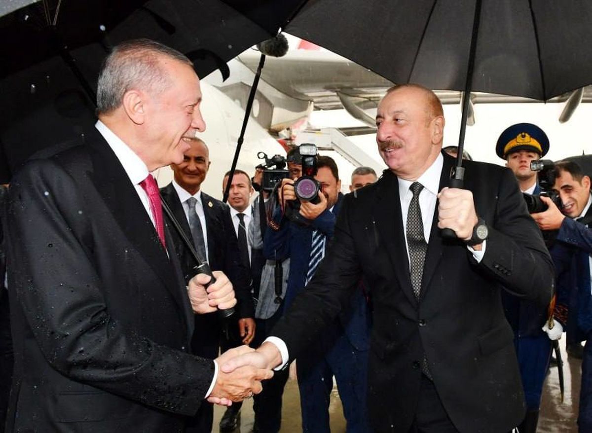 دیدار اردوغان و علی اف در مرز ایران