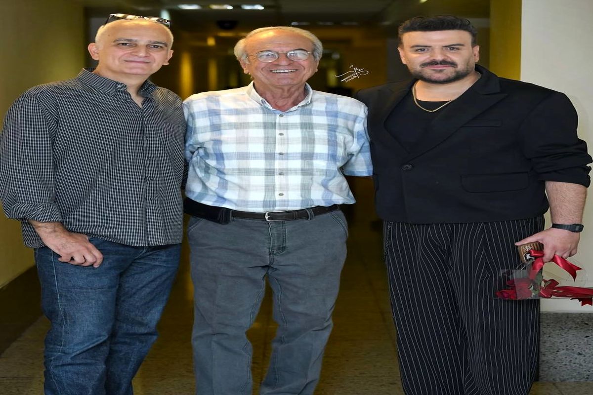 عکس عجیب از رضا نیکخواه در حال بوسیدن بازیگر سینما و تلویزیون