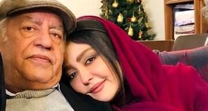 تصویری جذاب از شقایق فراهانی در یک سالگی در کنار پدرش