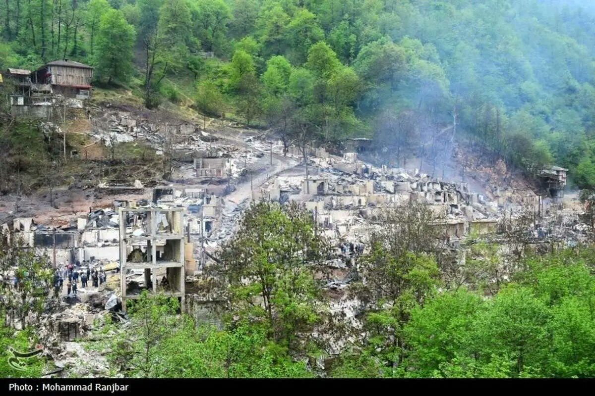  تصاویری از آتش‌سوزی روستای امام‌زاده ابراهیم که وایرال شد