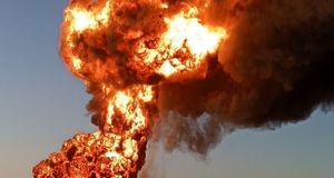 لحظه انفجار پالایشگاه گرمسار + ببینید