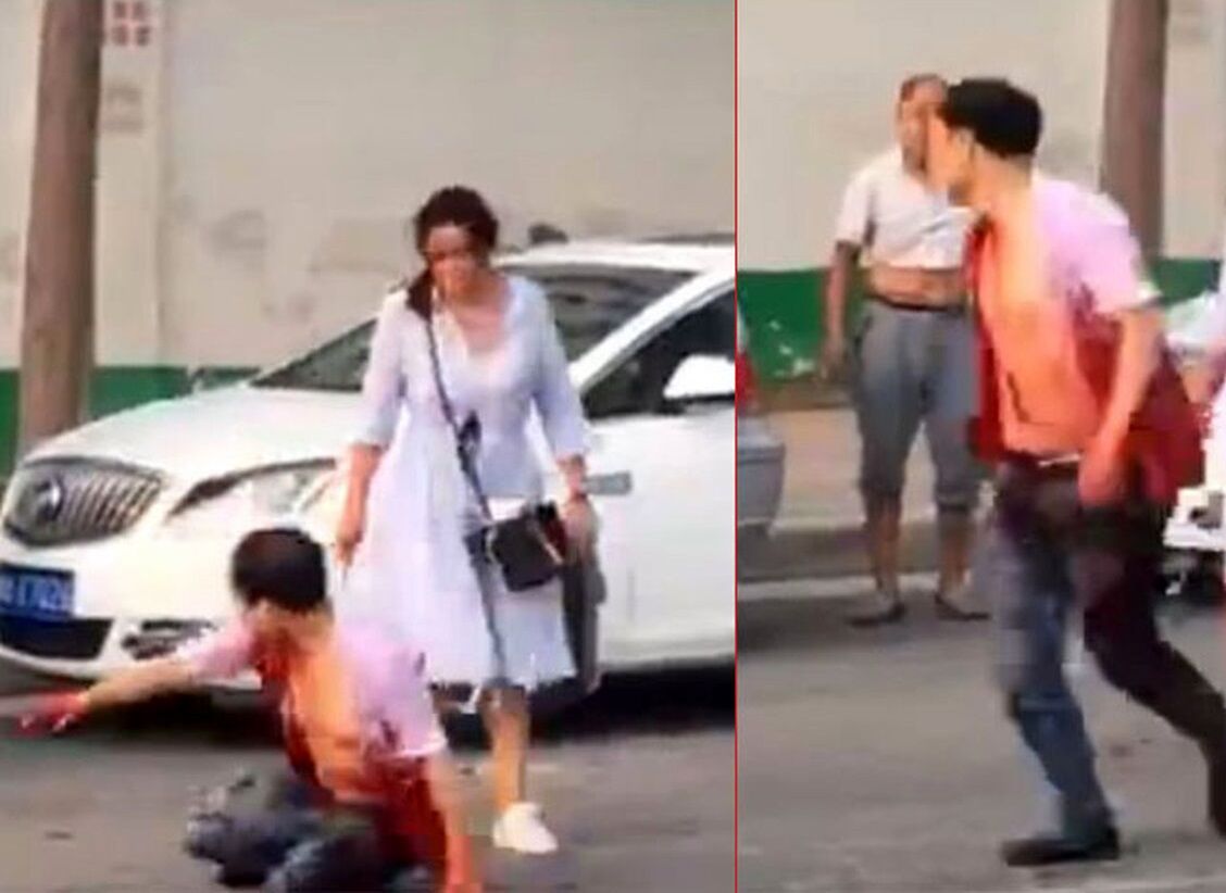 زن خشمگین مچ شوهرش را گرفت و دست به انتقام خونین زد  /لحظات چاقو زدنش را ببینید !