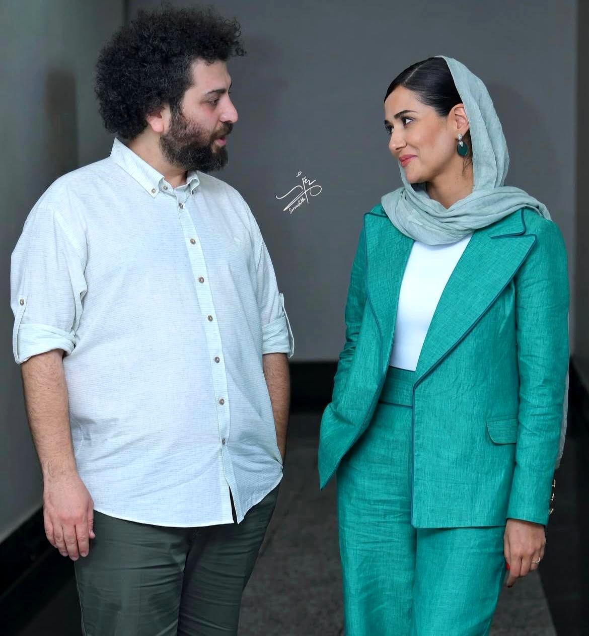 استایل جذاب پریناز ایزدیار و سعید روستایی در اکران جدید/ عکس