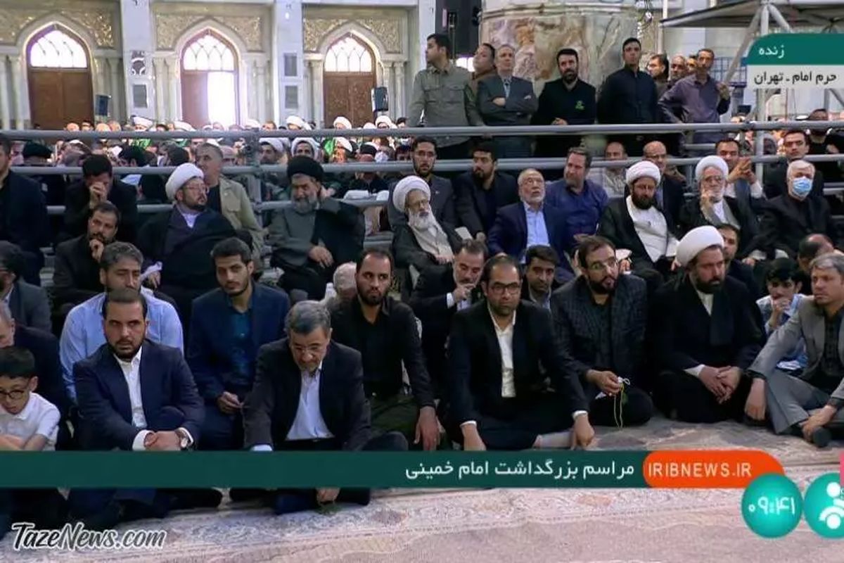 سر و کله احمدی نژاد در سخنرانی رهبر انقلاب پیدا شد + عکس