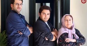 «مسعود تابش» (بچه مهندس) و همسرش «بنفشه صمدی» در سالن تئاتر
