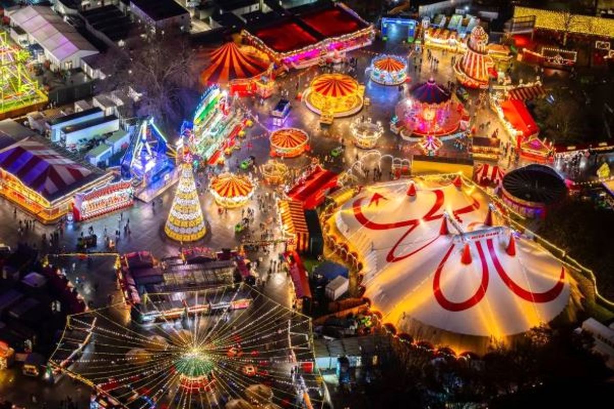 تصاویر هوایی از لندن غرق در حال‌وهوای جشن کریسمس