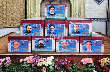 پیکر رئیس جمهوربرای تشییع وارد بیرجند شد/ شهر بیرجند یکپارچه عزادار 8 شهید خدمت
